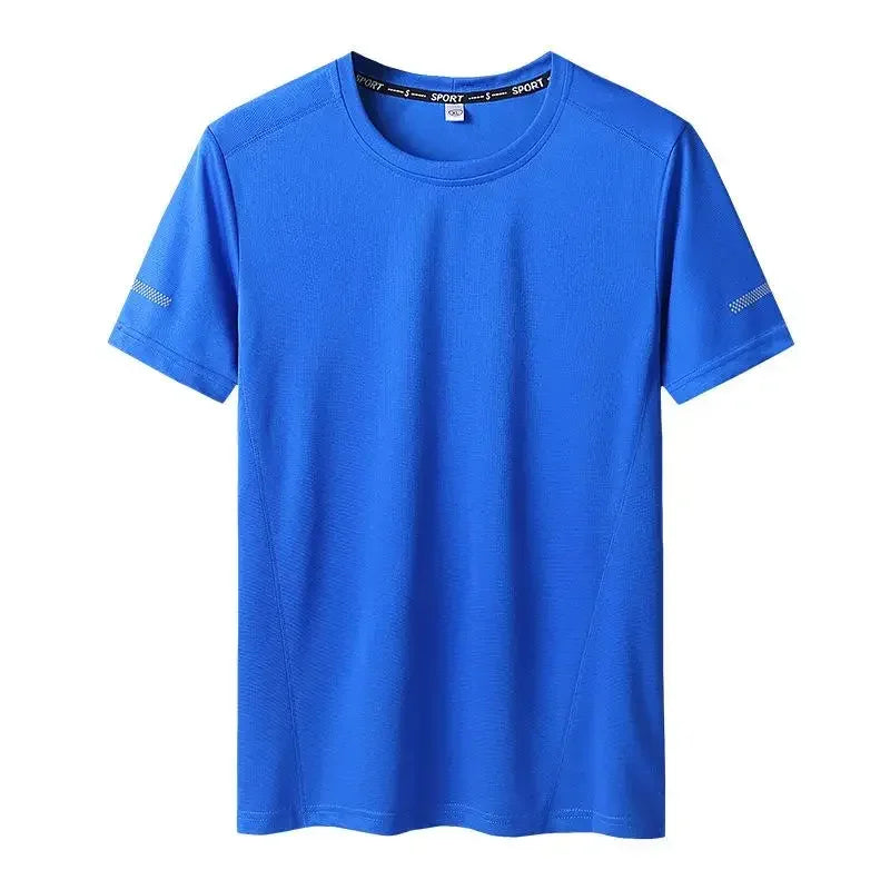 Men’s Oversized Quick-Dry T-Shirt – Short Sleeve Crew Neck, Up to 9XL