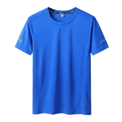 Men’s Oversized Quick-Dry T-Shirt – Short Sleeve Crew Neck, Up to 9XL