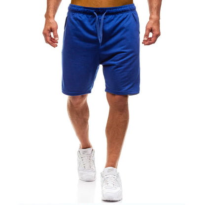 New Mens cross-border sports pants men's casual jogging shorts elastic fitness pants cropped pants M-4XL Men