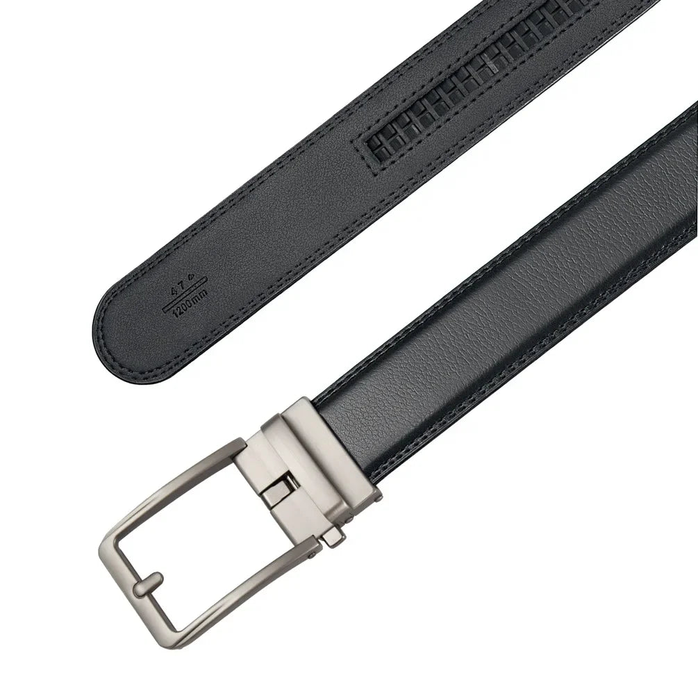 Men’s Luxury Click Belt – Genuine Leather Automatic Buckle Designer Belt for Jeans & Business Wear