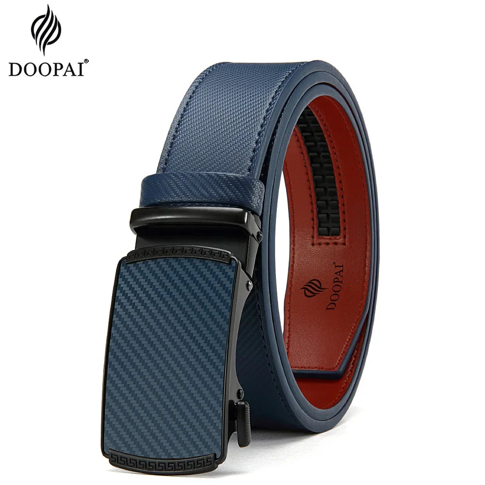 Men’s Genuine Leather Belt – Automatic Buckle Waist Strap, High-Quality Adjustable Belt for Men & Women,