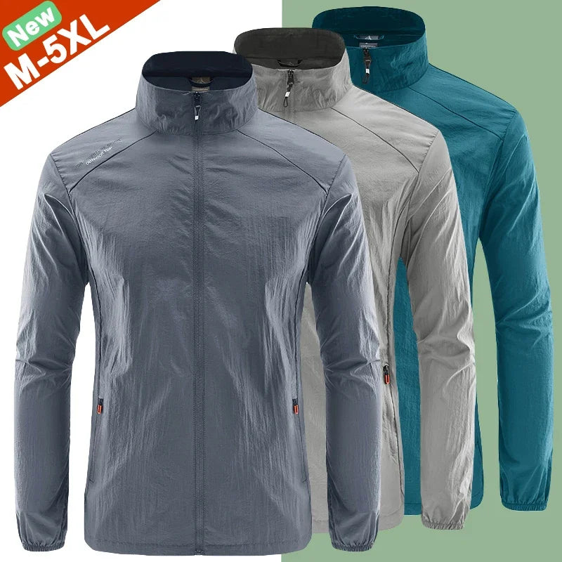 Men’s Ultra-Light Windbreaker Jacket – UV Sun Protection Coat for Travel, Camping, Cycling, Fishing & Hiking Wear