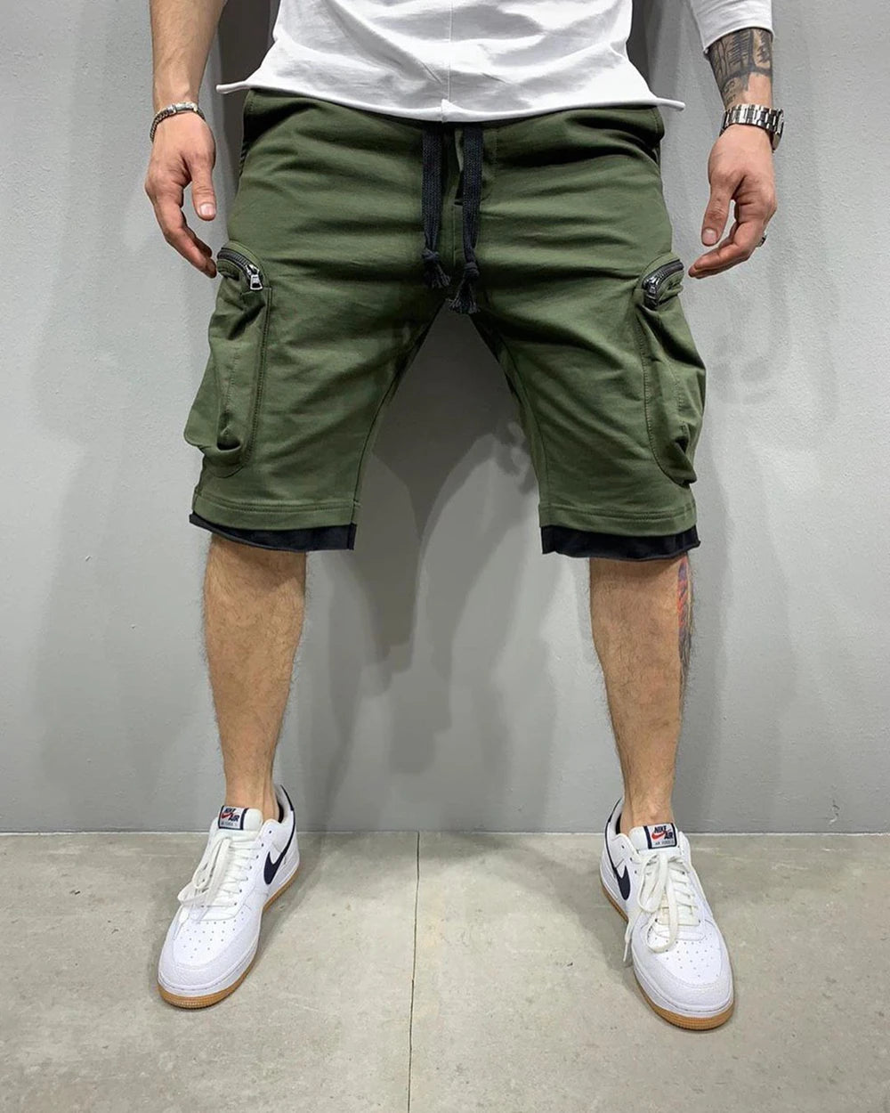 Men’s Cargo Shorts – Breathable Cotton Workout & Gym Shorts with Multi Pockets for Training & Casual Wear
