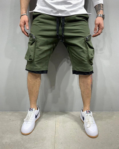 Men’s Cargo Shorts – Breathable Cotton Workout & Gym Shorts with Multi Pockets for Training & Casual Wear