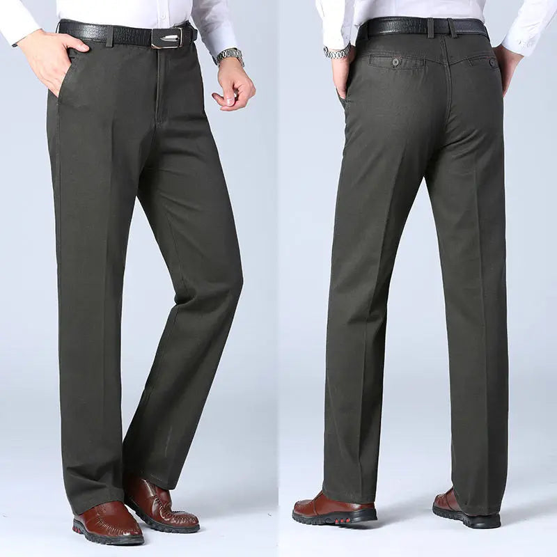 Men’s Business Casual Dress Pants – Straight Fit Formal Trousers for Office and Everyday Wear