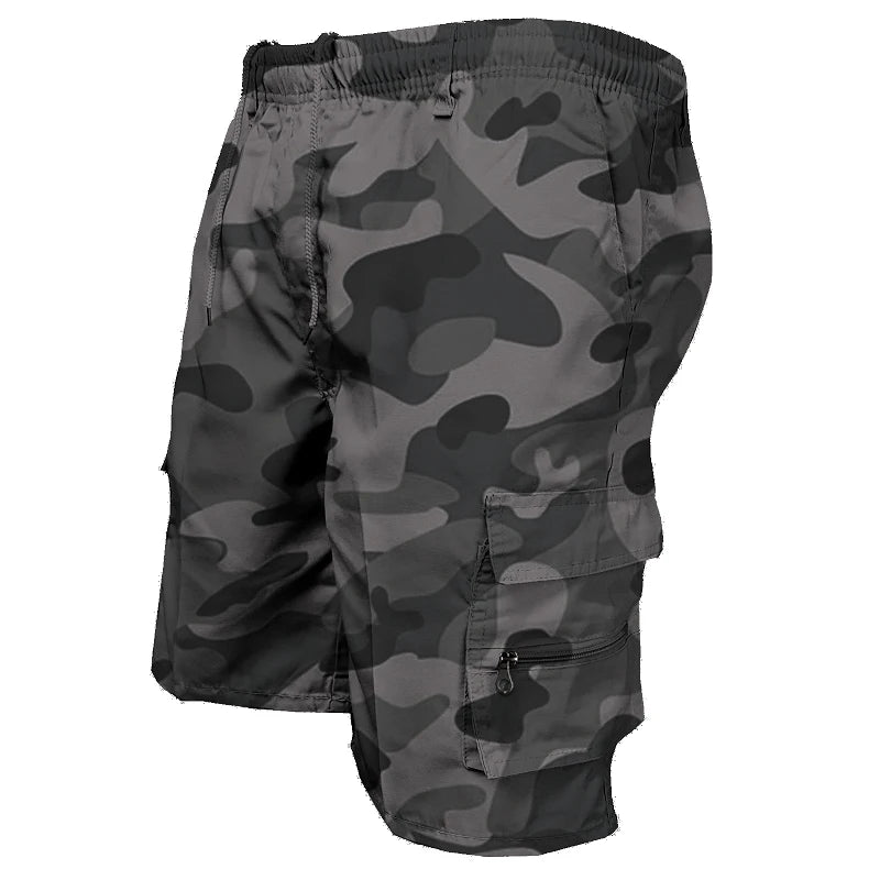 Men’s Casual Cargo Shorts with Large Pockets (Plus Size Available)