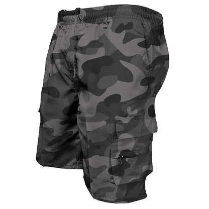 Men’s Casual Cargo Shorts with Large Pockets (Plus Size Available)