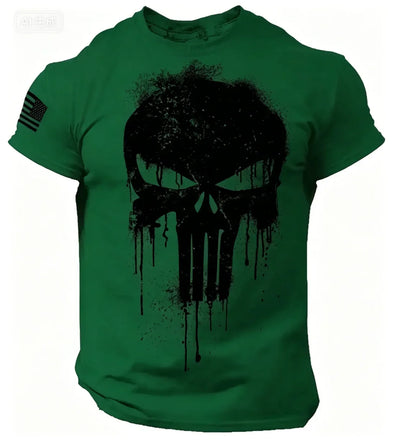 Men’s Patriotic 3D Print T-Shirt – Oversized Short Sleeve Sports Tee