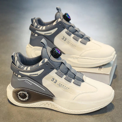 Men's Rotating Buckle Non Slip Lace-Up Sneakers