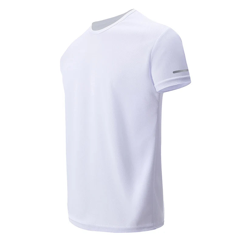 Men’s Solid Color T-Shirt – Round Neck, Short Sleeve, Printed Cuff Detail, Multi-Pack Options
