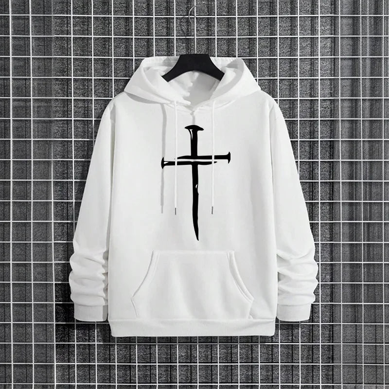 Men’s Cross Print Hoodie