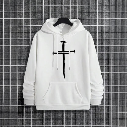Men’s Cross Print Hoodie