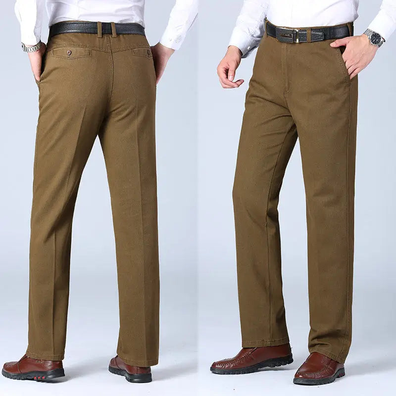 Men’s Business Casual Dress Pants – Straight Fit Formal Trousers for Office and Everyday Wear