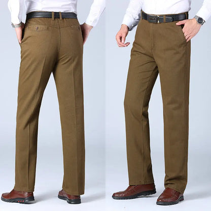 Men’s Business Casual Dress Pants – Straight Fit Formal Trousers for Office and Everyday Wear