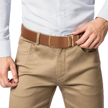 Men’s Genuine Leather Belt – Automatic Buckle Waist Strap, High-Quality Adjustable Belt for Men & Women,