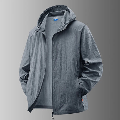 Men’s Jacket – Ultra-Light Hooded Windbreaker with UV Sun Protection for Running, Hiking & Outdoor Activities