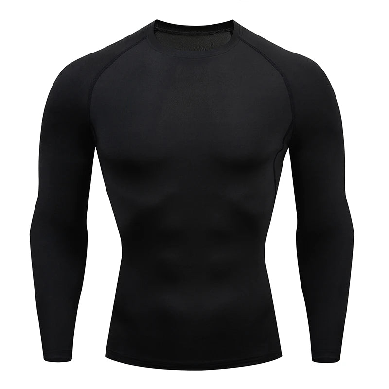 Men’s Long Sleeve Compression Shirt – Quick-Dry Fitness & Running T-Shirt for Gym, Bodybuilding & Training Wear