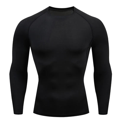Men’s Long Sleeve Compression Shirt – Quick-Dry Fitness & Running T-Shirt for Gym, Bodybuilding & Training Wear