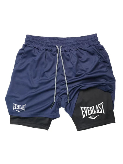 Men’s 2-in-1 Running Shorts – Double-Layer Gym & Fitness Training Shorts for Jogging, Sports & Workout Wear