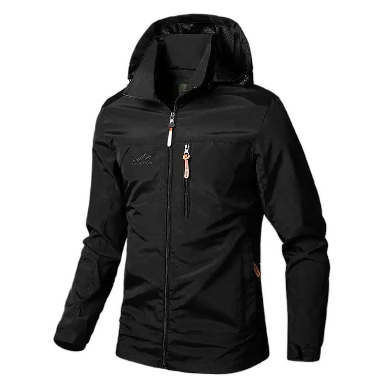 Men’s Waterproof Military Windbreaker Jacket – Hooded Outdoor Combat Coat for Hiking, Biking & Autumn Wear