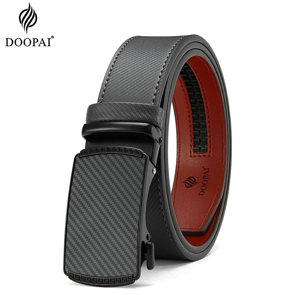 Men’s Genuine Leather Belt – Automatic Buckle Waist Strap, High-Quality Adjustable Belt for Men & Women,