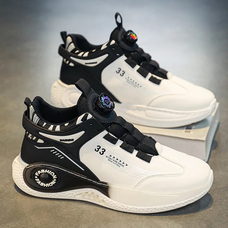 Men's Rotating Buckle Non Slip Lace-Up Sneakers