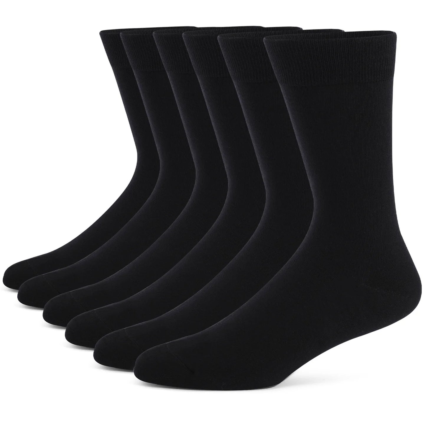 Men’s Combed Cotton Dress Socks – Breathable Argyle Crew Socks, Casual & Business Style,