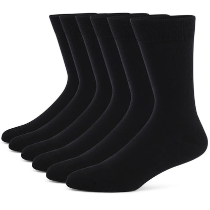 Men’s Combed Cotton Dress Socks – Breathable Argyle Crew Socks, Casual & Business Style,