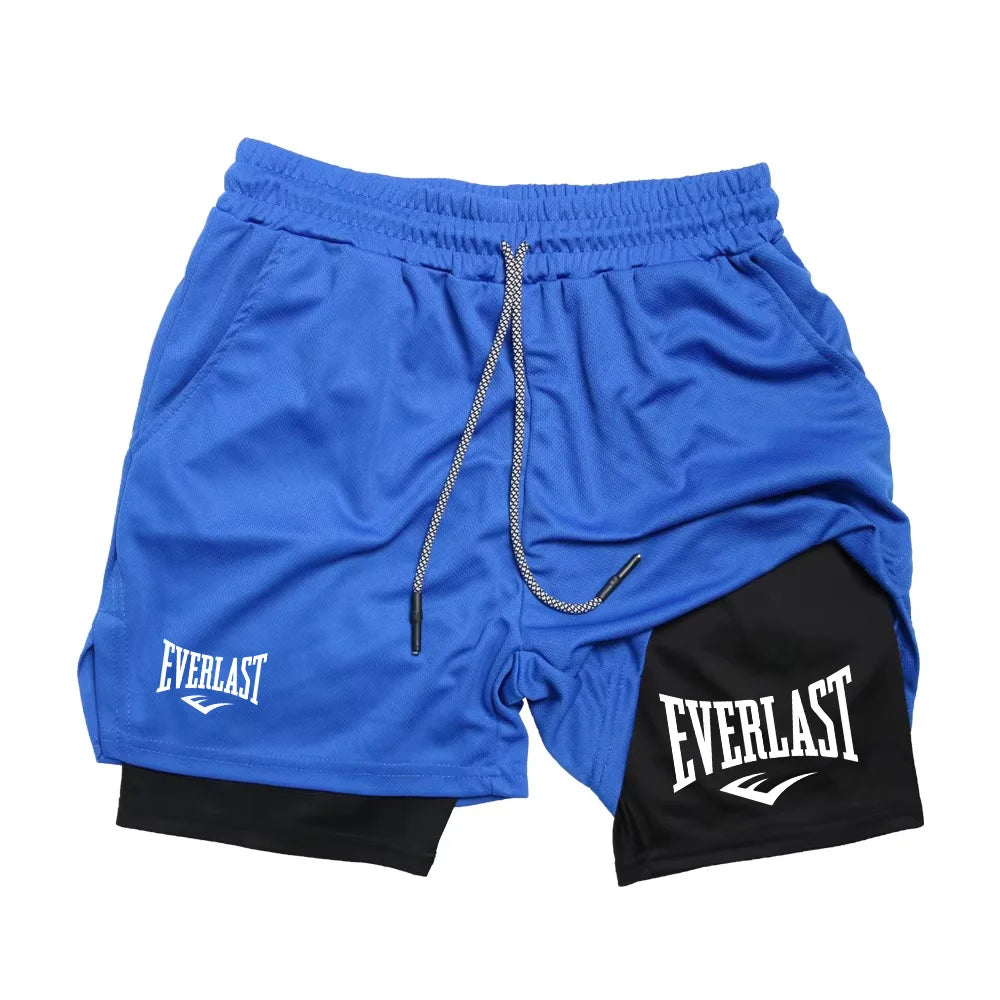 Men’s 2-in-1 Running Shorts – Double-Layer Gym & Fitness Training Shorts for Jogging, Sports & Workout Wear