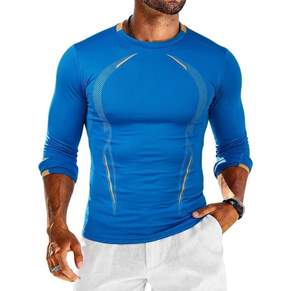 Men’s Slim Fit Long Sleeve Athletic T-Shirt – Lightweight Dry-Fit Gym Workout & Casual Crew Neck Tee for Running & Hiking