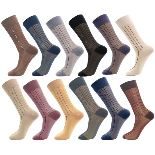 Men’s Socks – Thin Breathable Nylon Work Socks, Durable Loose-Fit Vintage Short Socks for Everyday Wear