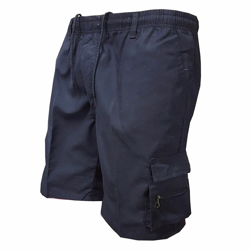 Men’s Casual Cargo Shorts with Large Pockets (Plus Size Available)