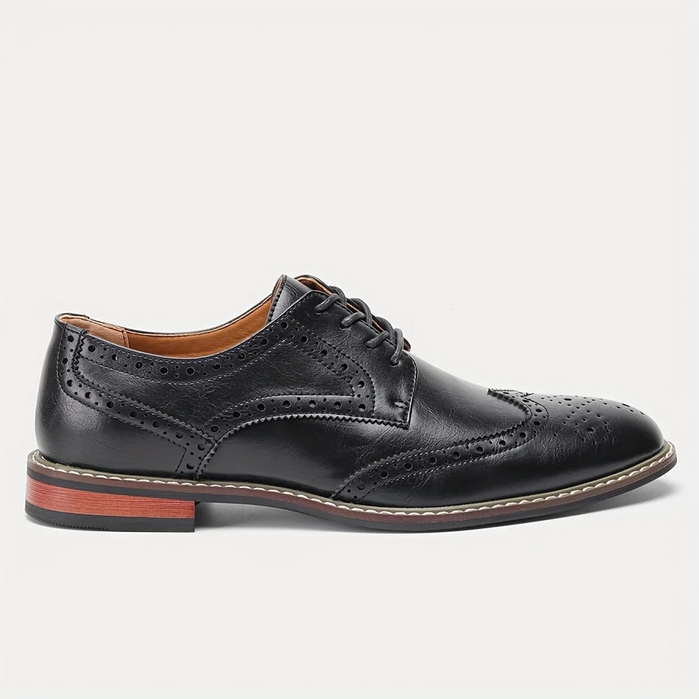 Men’s Stylish Leather Dress Shoes – Comfortable Business Gentleman Footwear