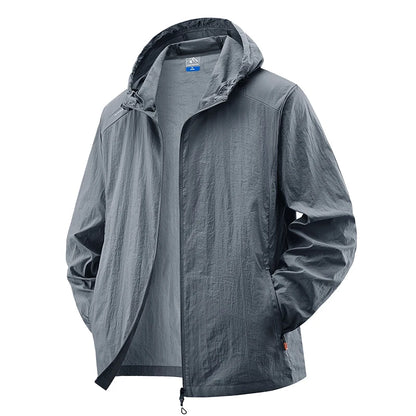 Men’s Jacket – Ultra-Light Hooded Windbreaker with UV Sun Protection for Running, Hiking & Outdoor Activities