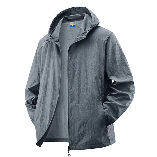 Men’s Jacket – Ultra-Light Hooded Windbreaker with UV Sun Protection for Running, Hiking & Outdoor Activities