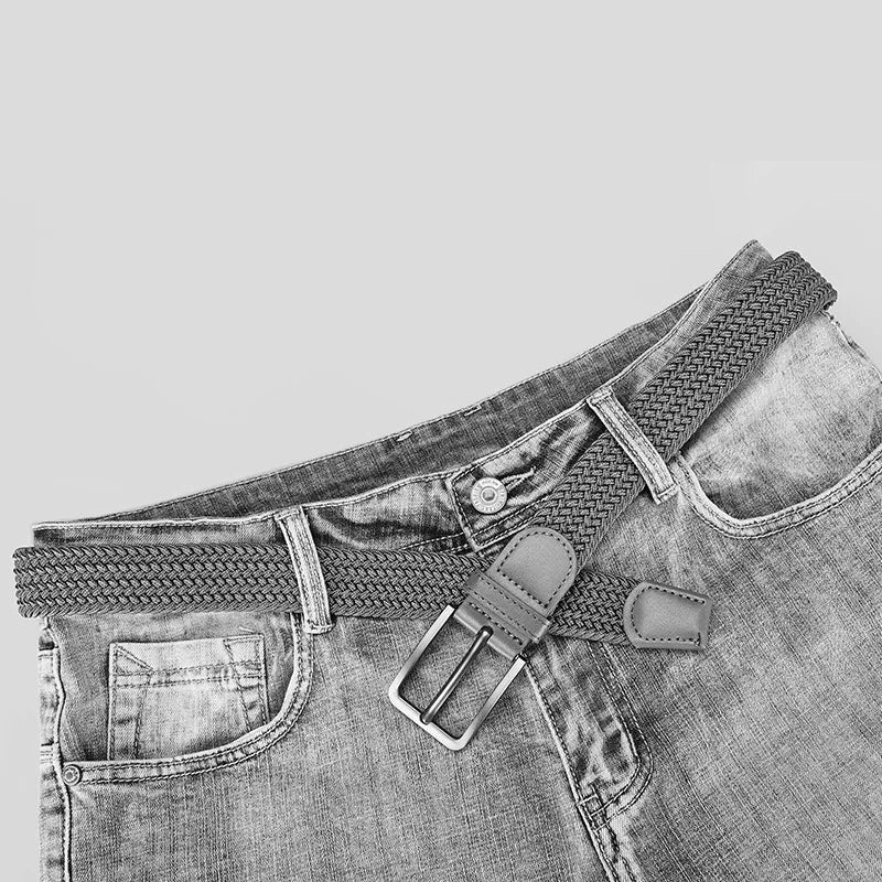 2-Pack Unisex Elastic Woven Belts – Casual Stretch for Jeans & Outdoor Use (105/115/125cm)