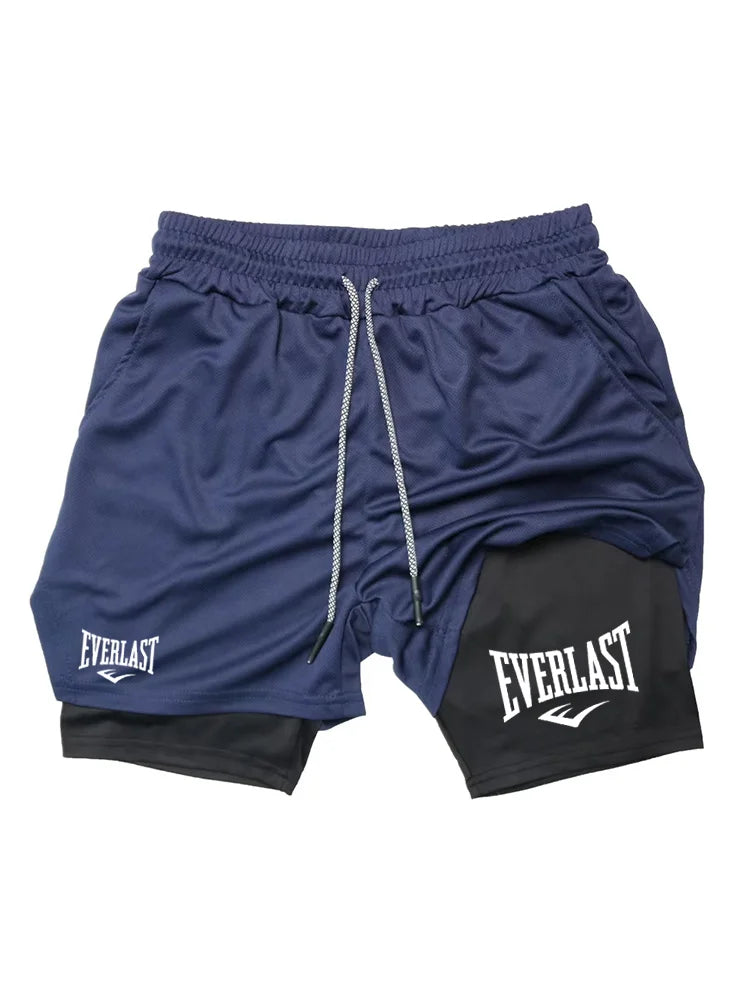 Men’s 2-in-1 Running Shorts – Double-Layer Gym & Fitness Training Shorts for Jogging, Sports & Workout Wear