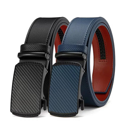Men’s Genuine Leather Belt – Automatic Buckle Waist Strap, High-Quality Adjustable Belt for Men & Women,
