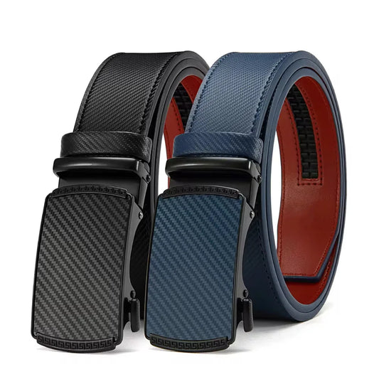 Men’s Genuine Leather Belt – Automatic Buckle Waist Strap, High-Quality Adjustable Belt for Men & Women,