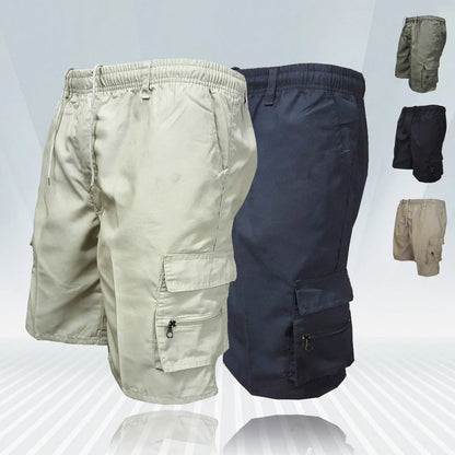 Men’s Casual Cargo Shorts with Large Pockets (Plus Size Available)