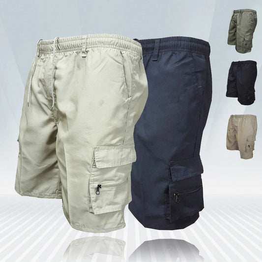 Men’s Casual Cargo Shorts with Large Pockets (Plus Size Available)