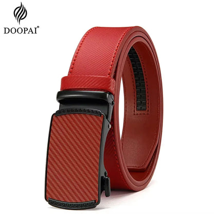 Men’s Genuine Leather Belt – Automatic Buckle Waist Strap, High-Quality Adjustable Belt for Men & Women,