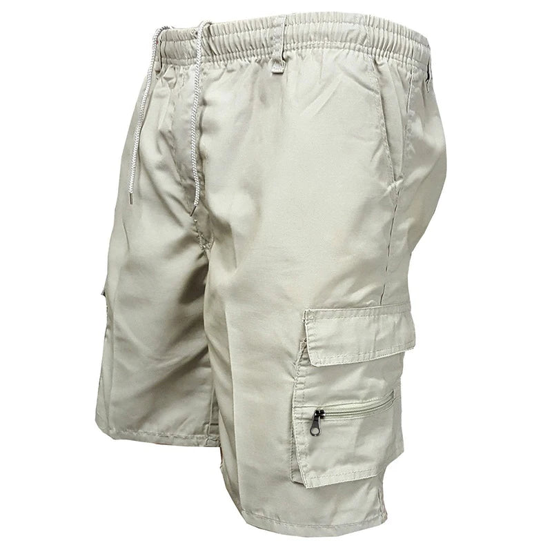 Men’s Casual Cargo Shorts with Large Pockets (Plus Size Available)