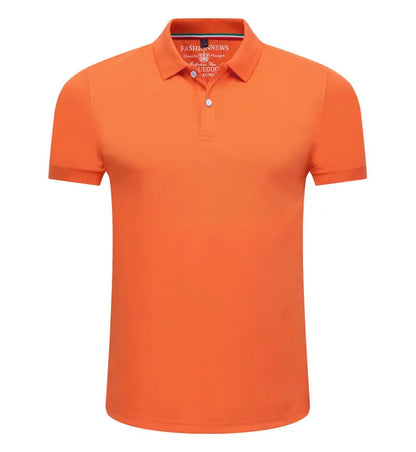 Men’s Short Sleeve Polo Shirt – Solid Color, Breathable & Comfortable
