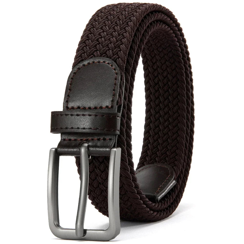 Unisex Elastic Woven Belt – Casual Stretch Belt for Jeans & Outdoor Use