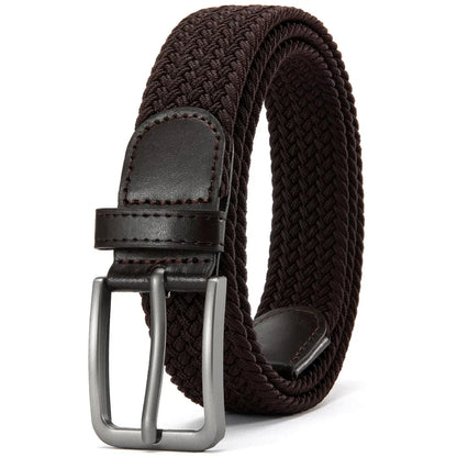 Unisex Elastic Woven Belt – Casual Stretch Belt for Jeans & Outdoor Use