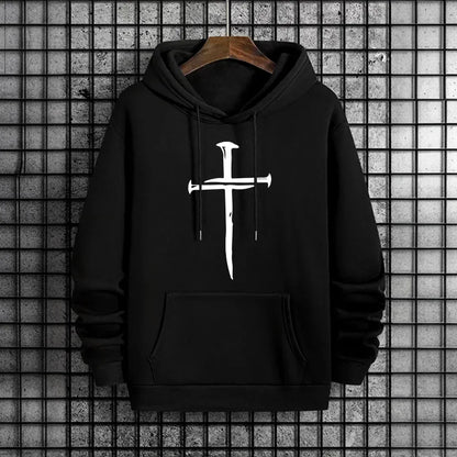Men’s Cross Print Hoodie