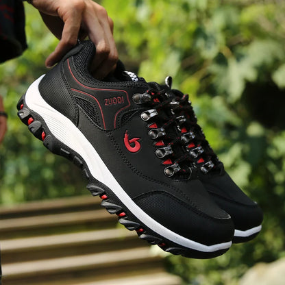 Men’s Leather Casual Sneakers – Lightweight Walking & Tennis Shoes