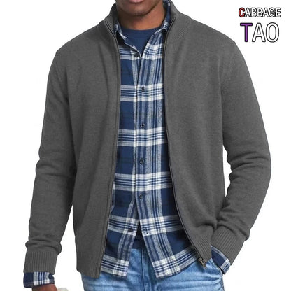 Men’s Knit Jacket – Slim Fit Casual Zip Up Sweatshirt for Work, Gym & Everyday Wear