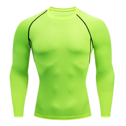 Men’s Long Sleeve Compression Shirt – Quick-Dry Fitness & Running T-Shirt for Gym, Bodybuilding & Training Wear